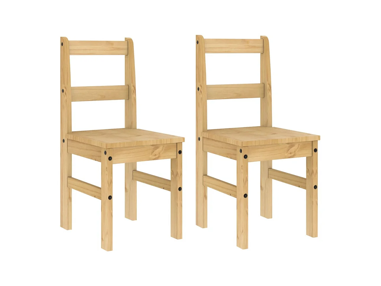 Chaises à manger lot de 2 Panama 40x46x90 cm bois massif de pin