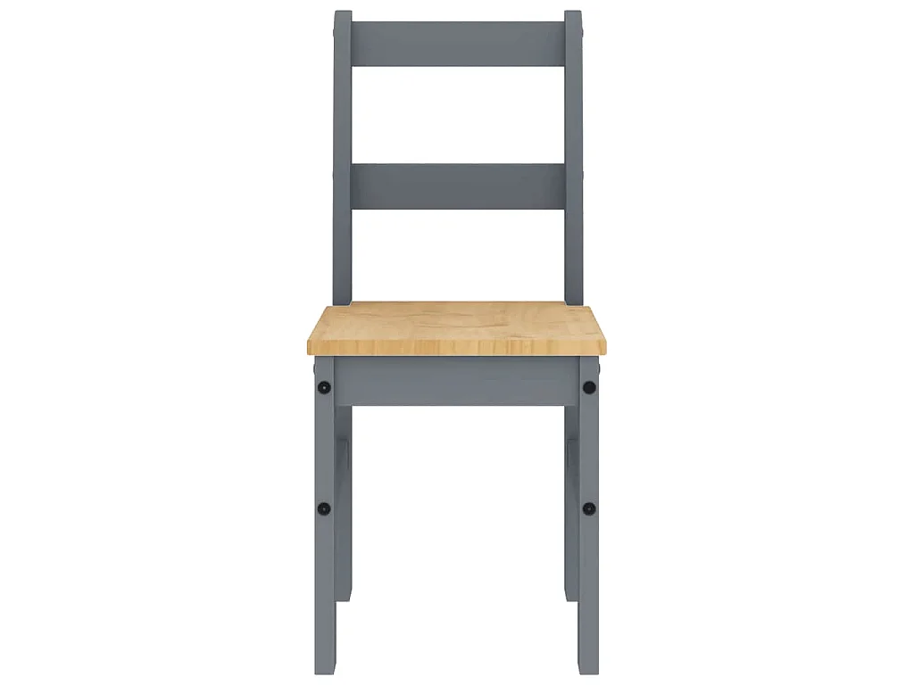 Sillas de comedor PANAMA 2 uds madera pino gris 40x46x90 cm