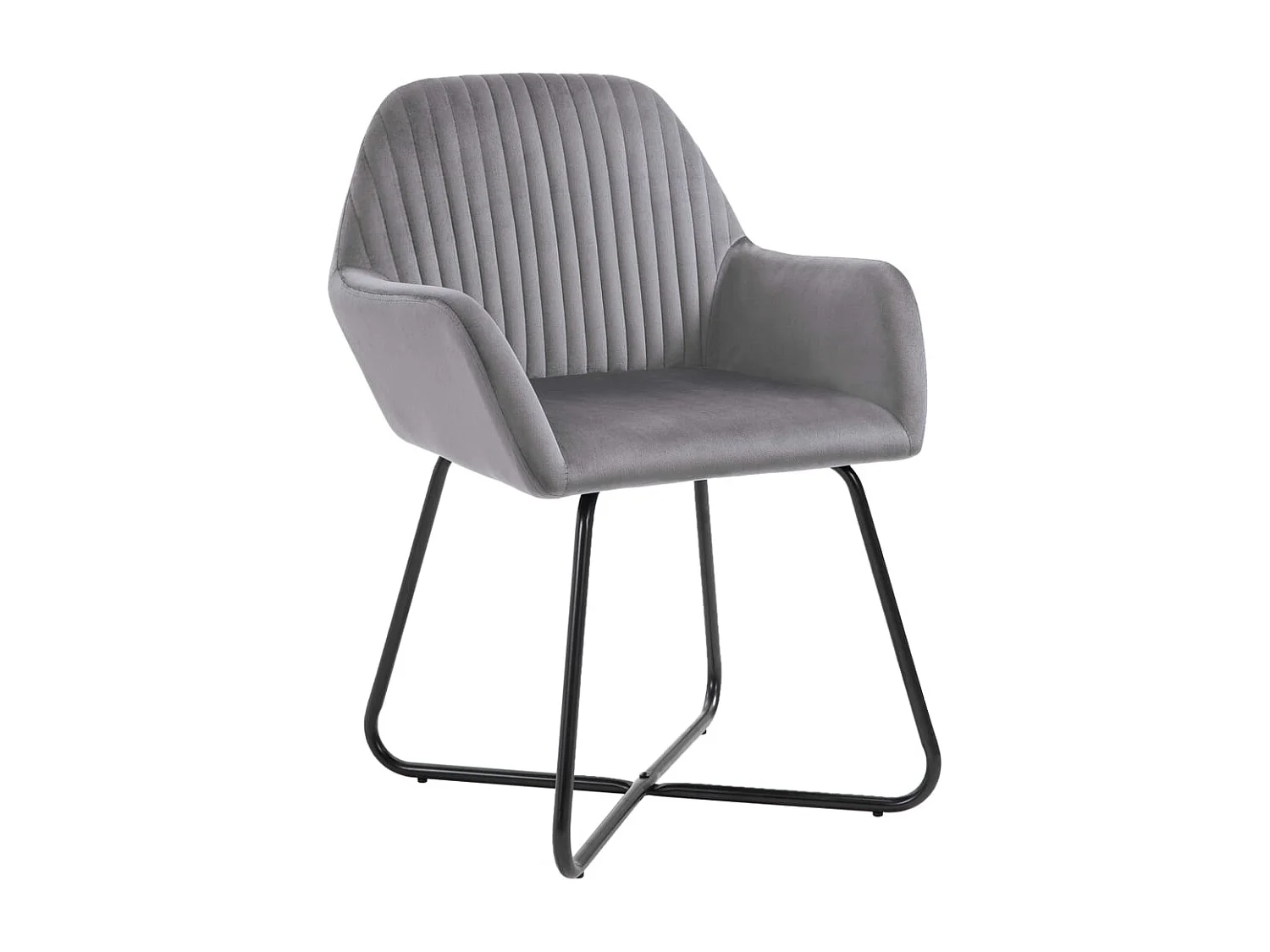 Chaises à manger lot de 6 gris velours