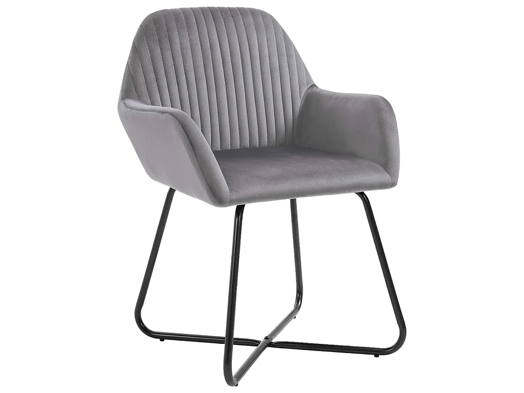 Chaises à manger lot de 6 gris velours