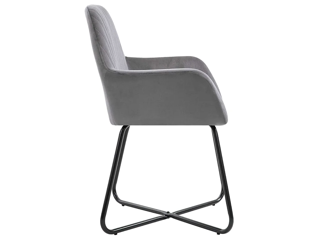Chaises à manger lot de 6 gris velours