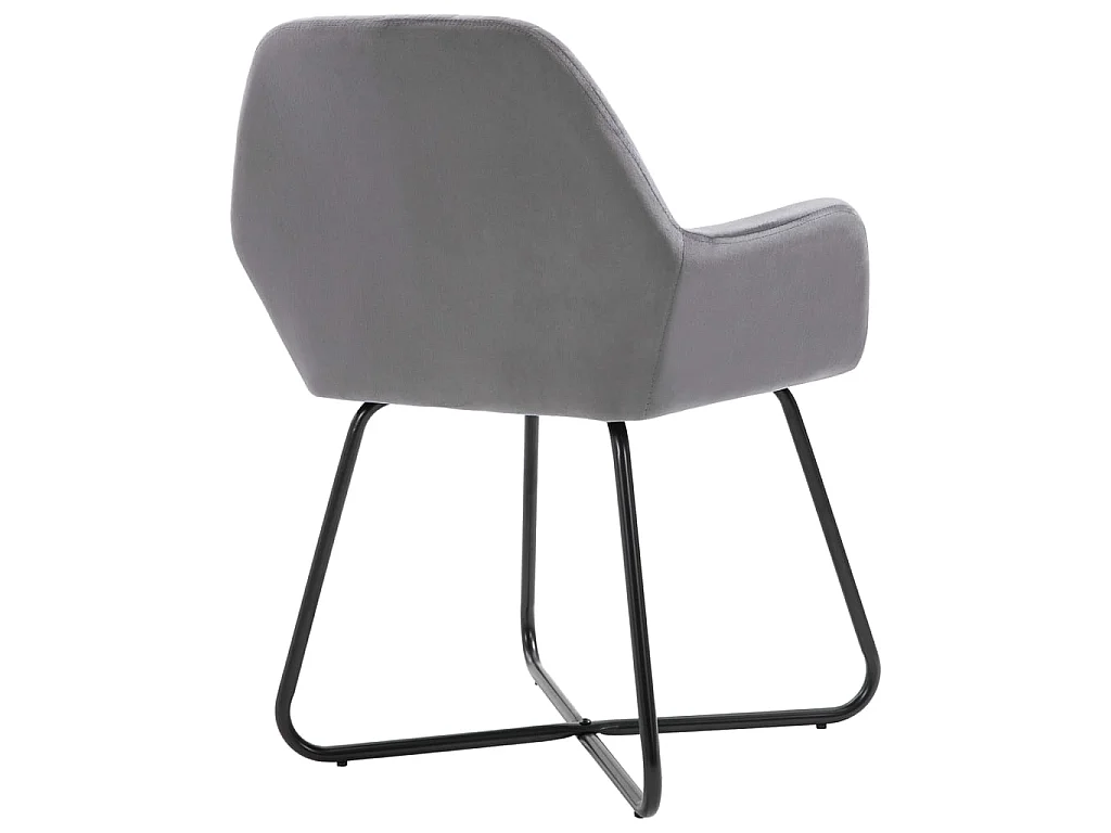 Chaises à manger lot de 6 gris velours