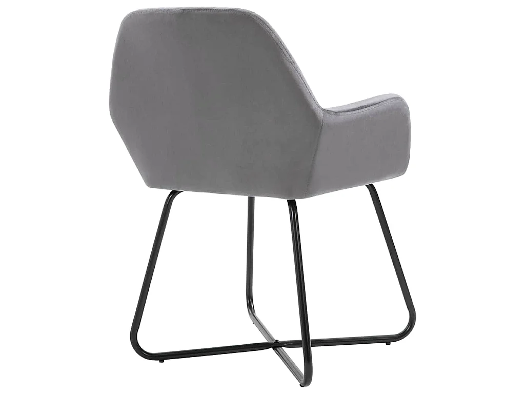 Sillas de comedor 6 unidades terciopelo gris