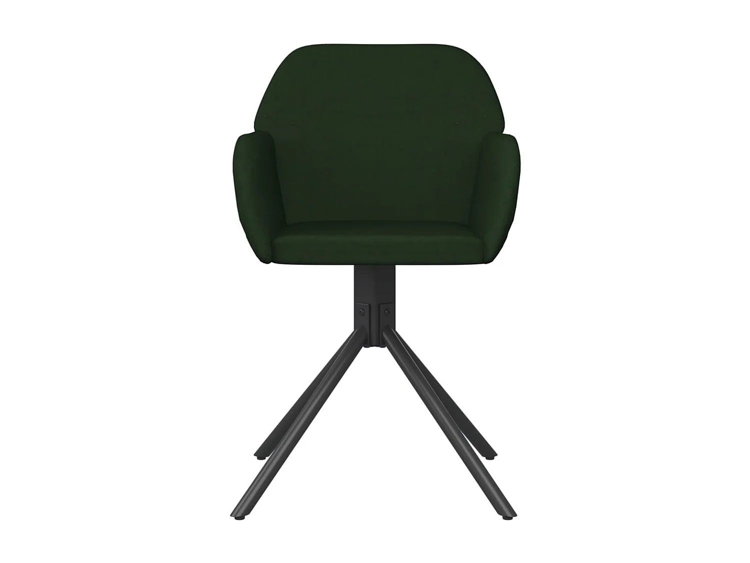 Chaises pivotantes à manger lot de 2 Vert foncé Velours