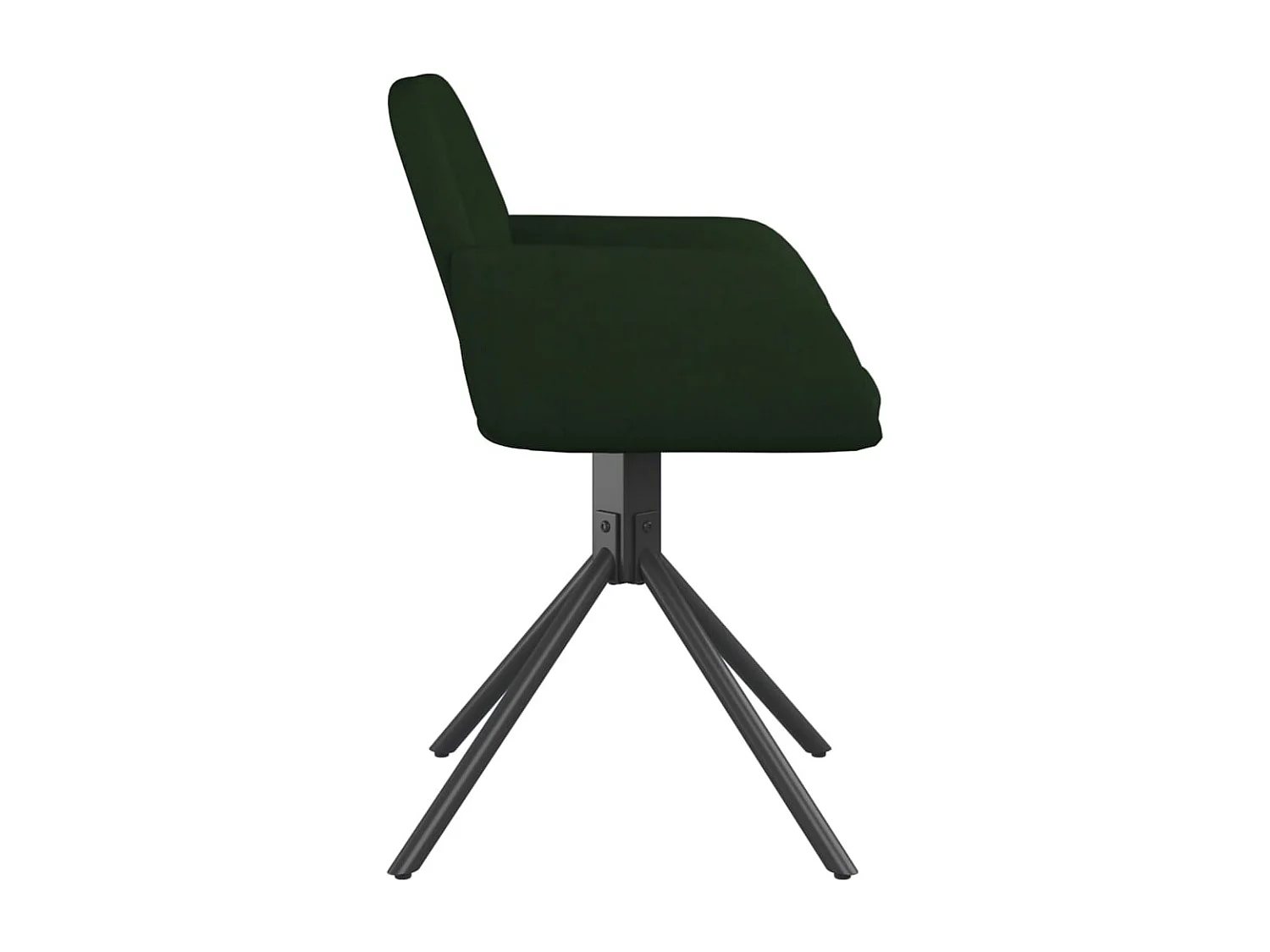 Chaises pivotantes à manger lot de 2 Vert foncé Velours