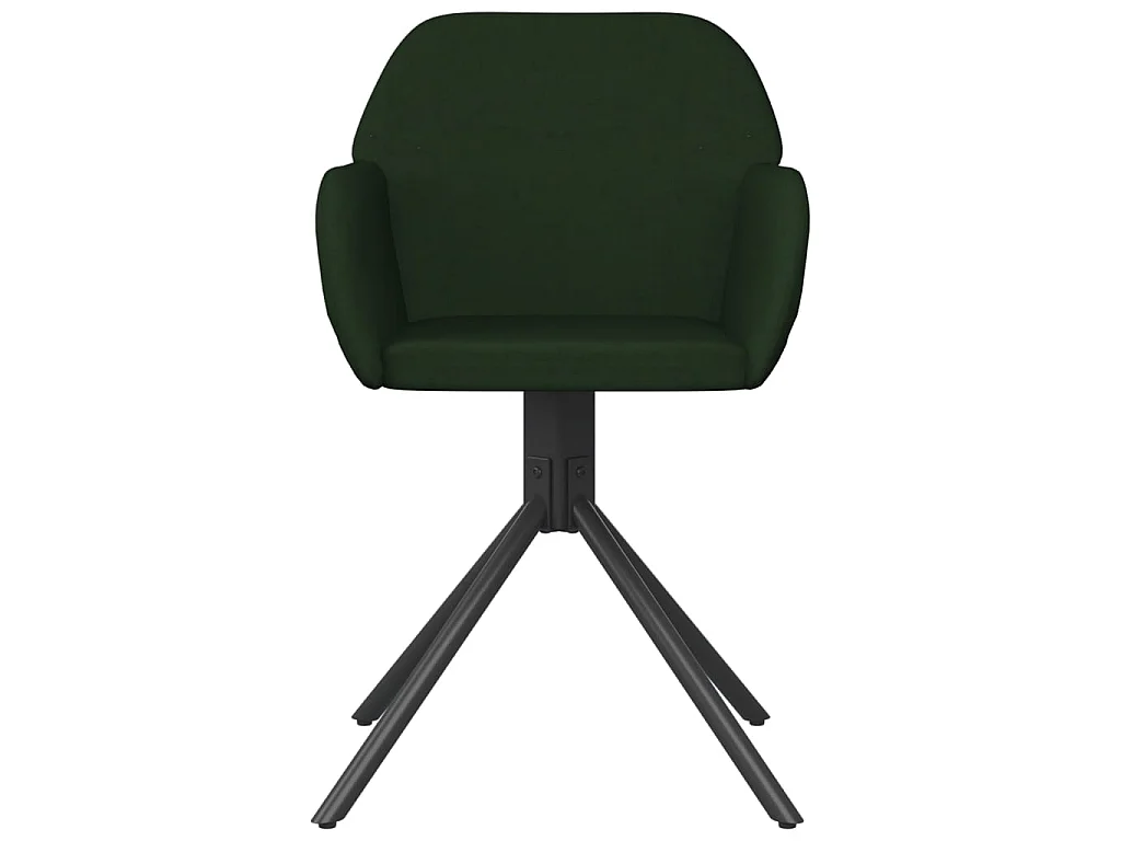 Sedie da Pranzo Girevoli 2 pz Verde Scuro in Velluto