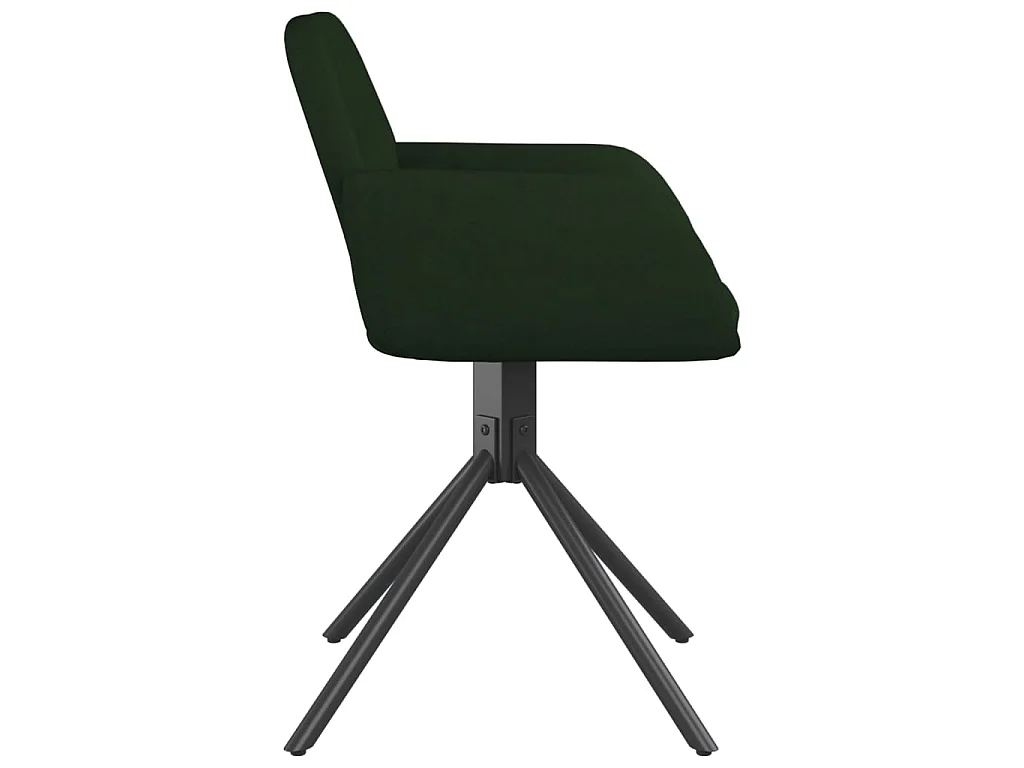 Sedie da Pranzo Girevoli 2 pz Verde Scuro in Velluto
