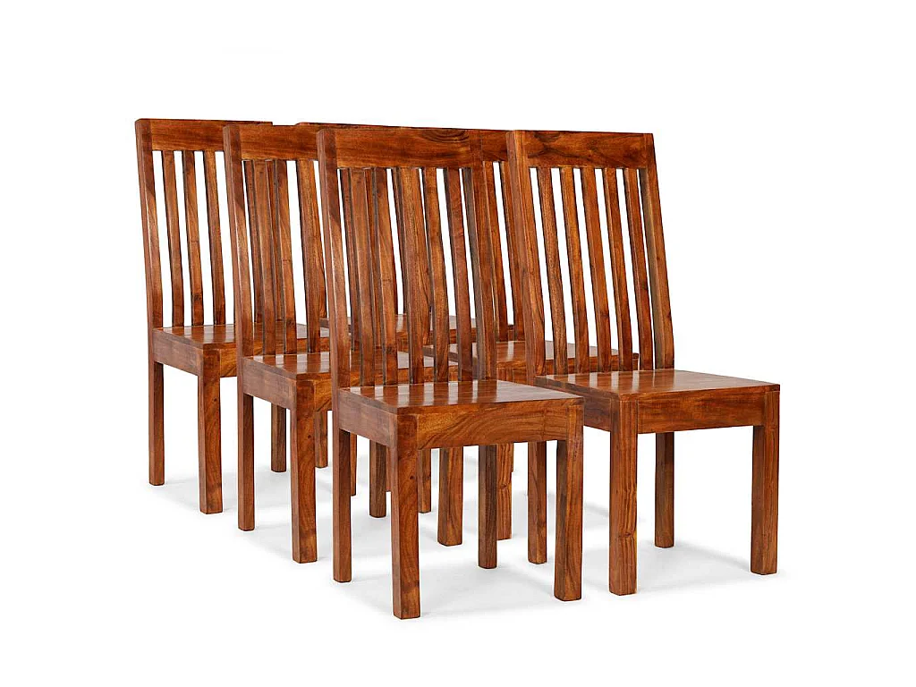 Chaises à manger lot de 6 bois massif moderne