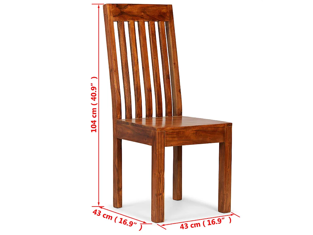 Chaises à manger lot de 6 bois massif moderne