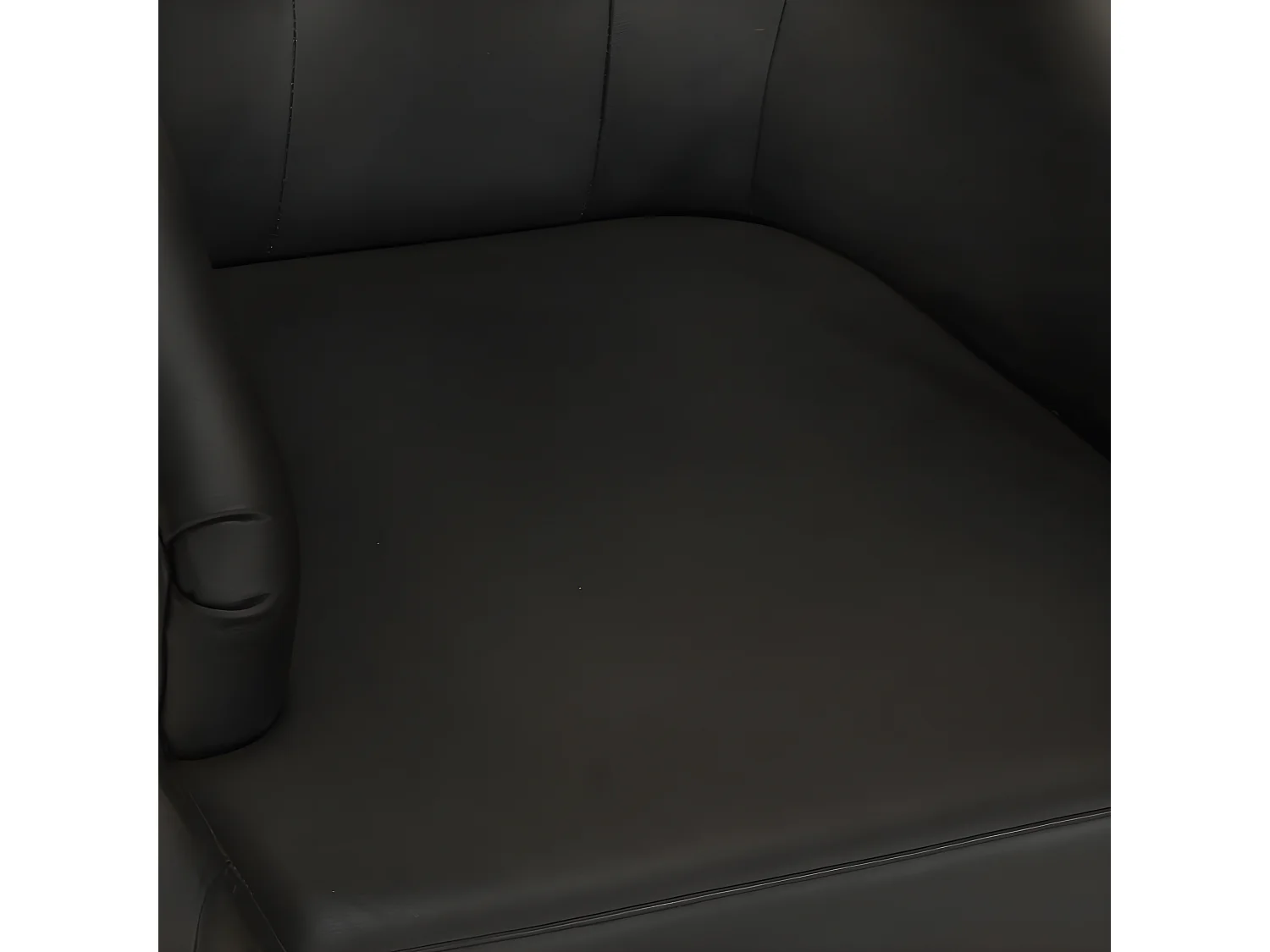 Chaises à manger lot de 2 noir cuir de chèvre véritable