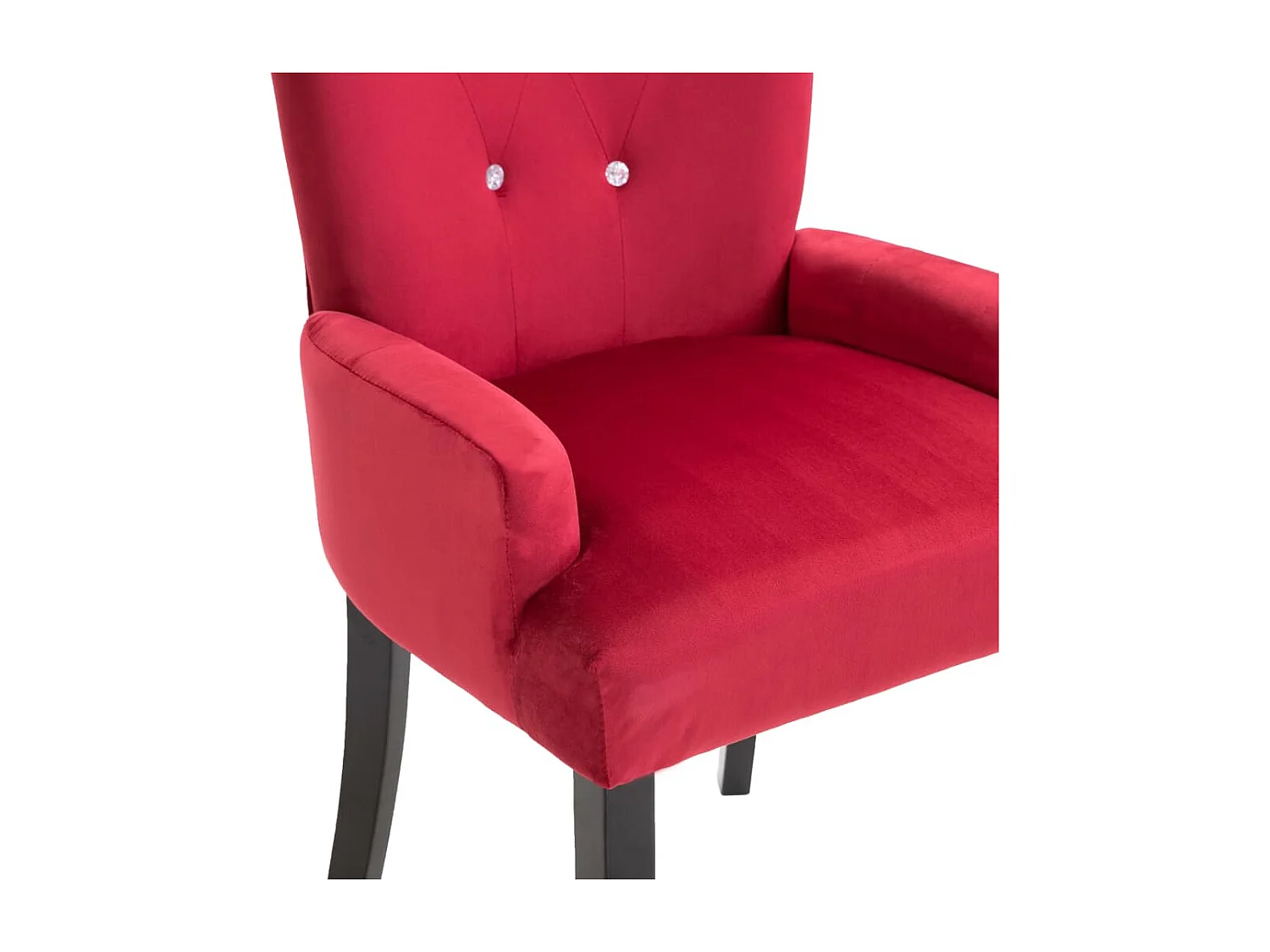 Esszimmerstuhl mit Armlehnen 4 Stk. Rot Samt