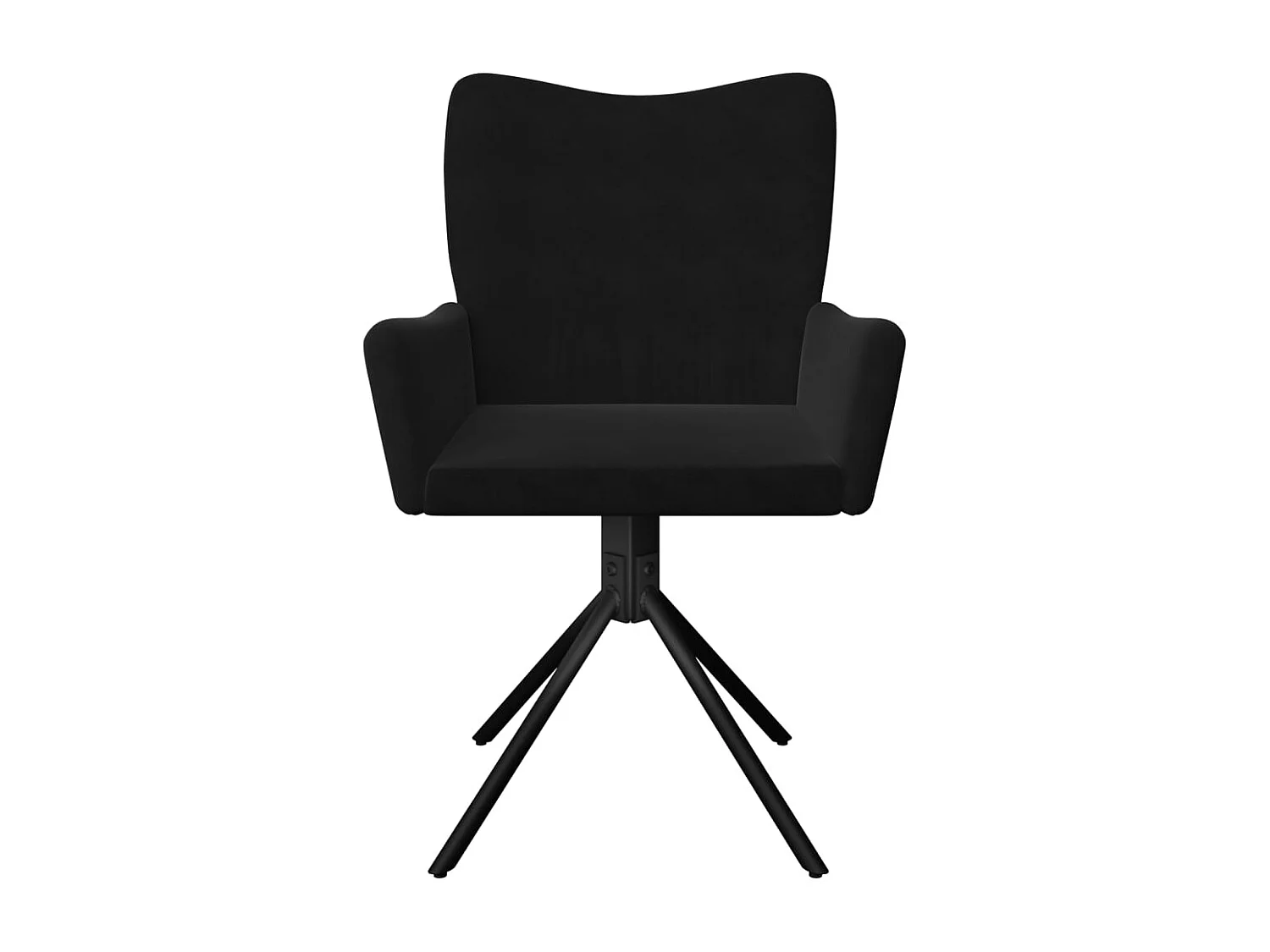 Eetkamerstoelen draaibaar 2 st fluweel zwart