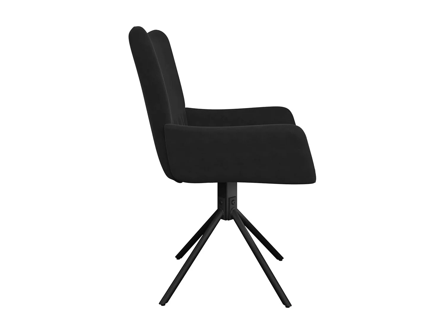 Eetkamerstoelen draaibaar 2 st fluweel zwart