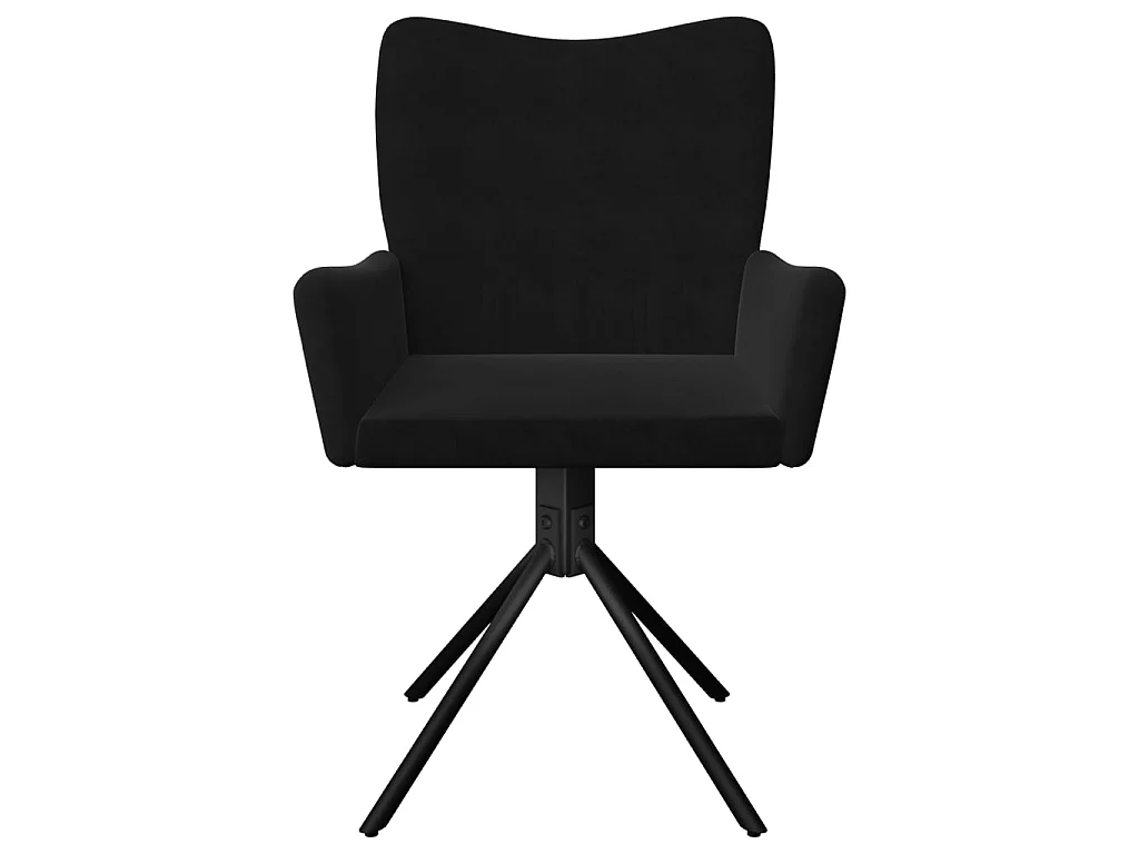 Eetkamerstoelen draaibaar 2 st fluweel zwart