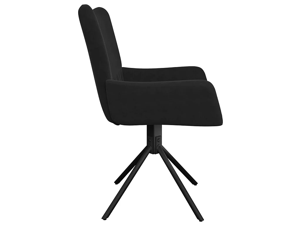 Eetkamerstoelen draaibaar 2 st fluweel zwart