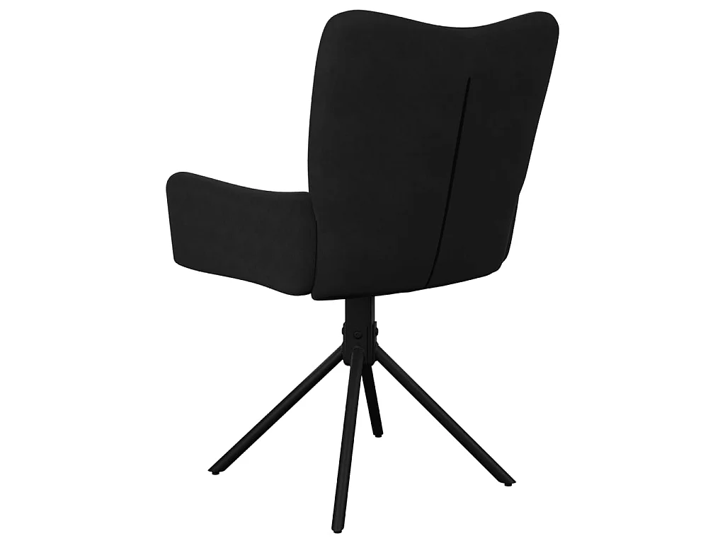 Eetkamerstoelen draaibaar 2 st fluweel zwart