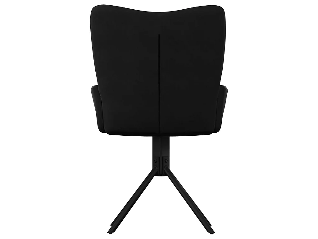 Eetkamerstoelen draaibaar 2 st fluweel zwart