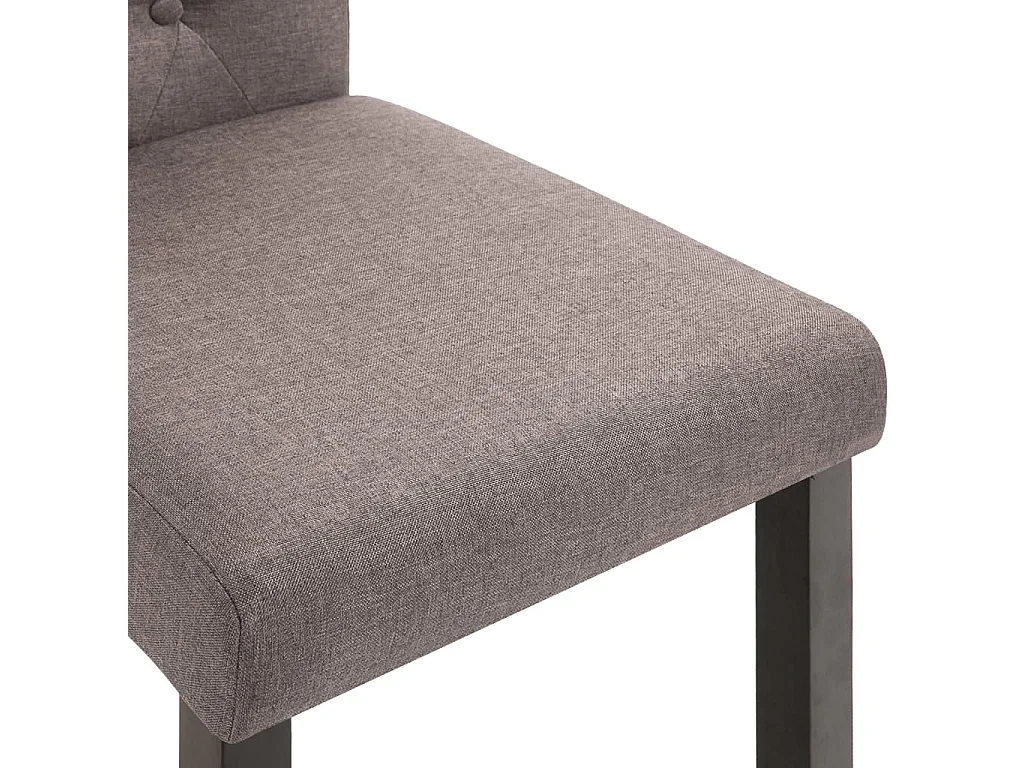 Sedie da Pranzo 4 pz Tortora in Tessuto