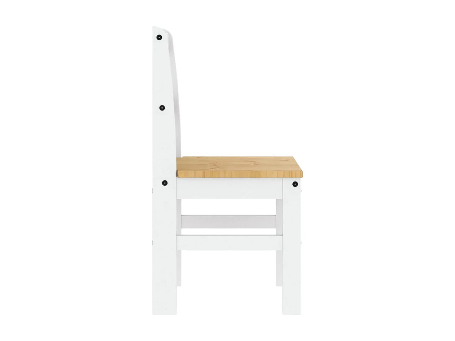 Chaises à manger lot de 2 Panama blanc bois massif de pin