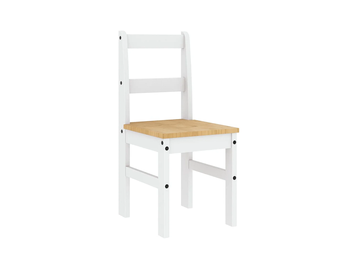 Chaises à manger lot de 2 Panama blanc bois massif de pin