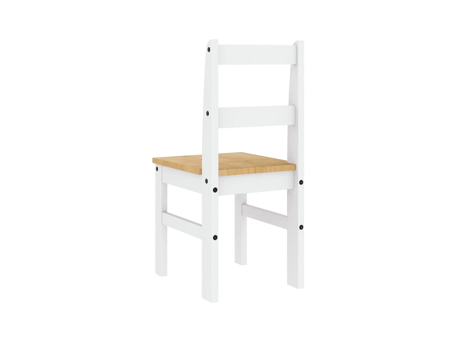 Chaises à manger lot de 2 Panama blanc bois massif de pin