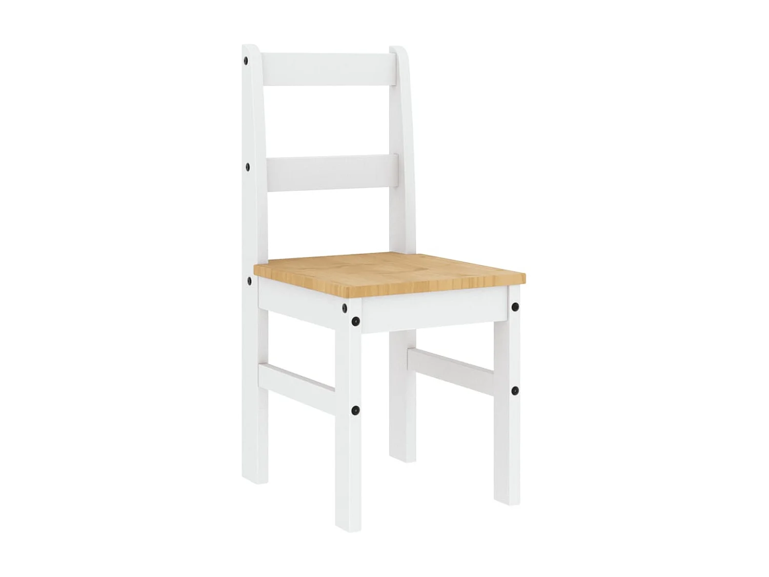 Chaises à manger lot de 2 Panama blanc bois massif de pin