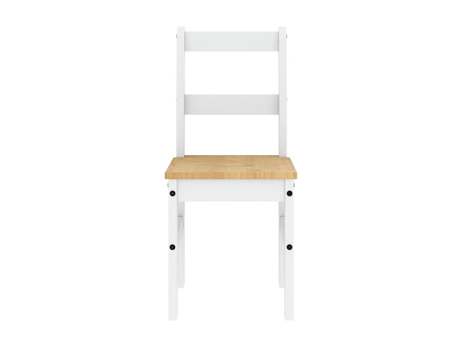 Eetkamerstoelen 2 st PANAMA 40x46x90 cm grenenhout wit