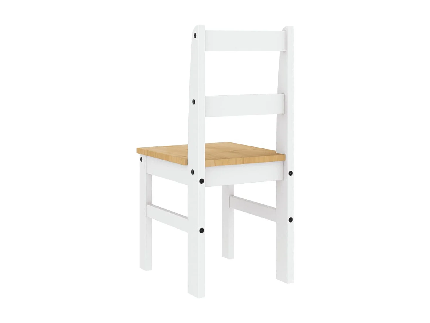 Eetkamerstoelen 2 st PANAMA 40x46x90 cm grenenhout wit