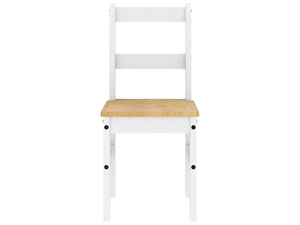 Eetkamerstoelen 2 st PANAMA 40x46x90 cm grenenhout wit