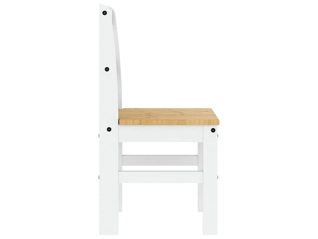 Eetkamerstoelen 2 st PANAMA 40x46x90 cm grenenhout wit