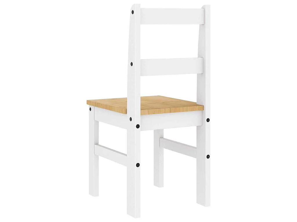 Eetkamerstoelen 2 st PANAMA 40x46x90 cm grenenhout wit