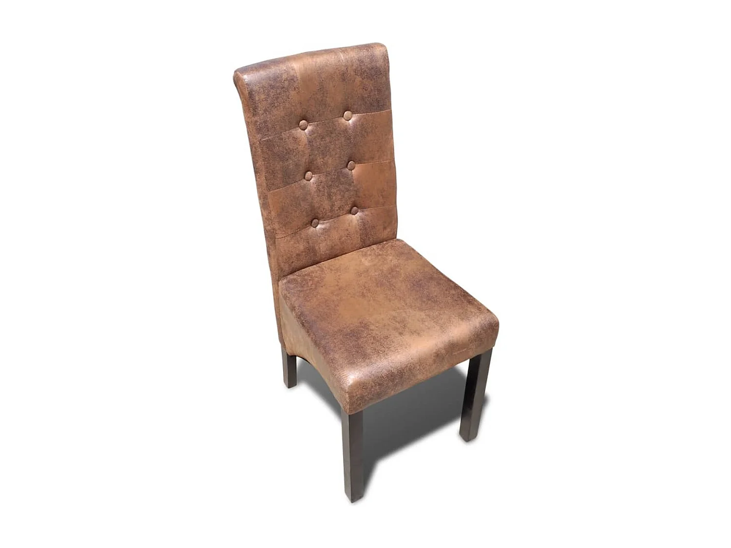 Eetkamerstoelen 4 st kunstleer bruin