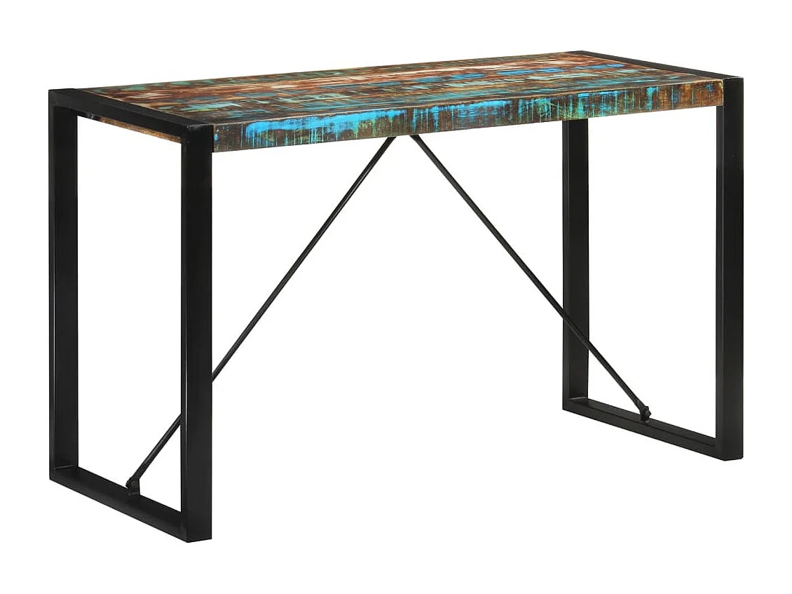 Mesa de comedor madera maciza reciclada 120x55x76 cm
