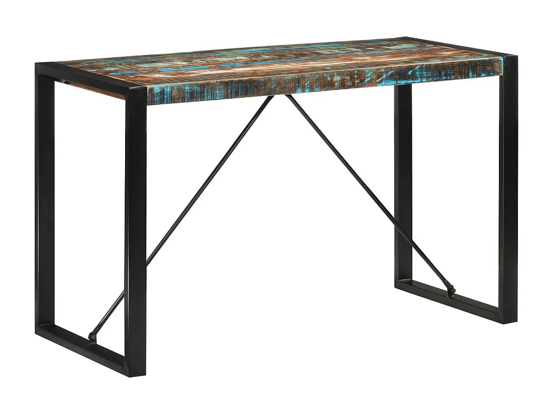 Mesa de comedor madera maciza reciclada 120x55x76 cm