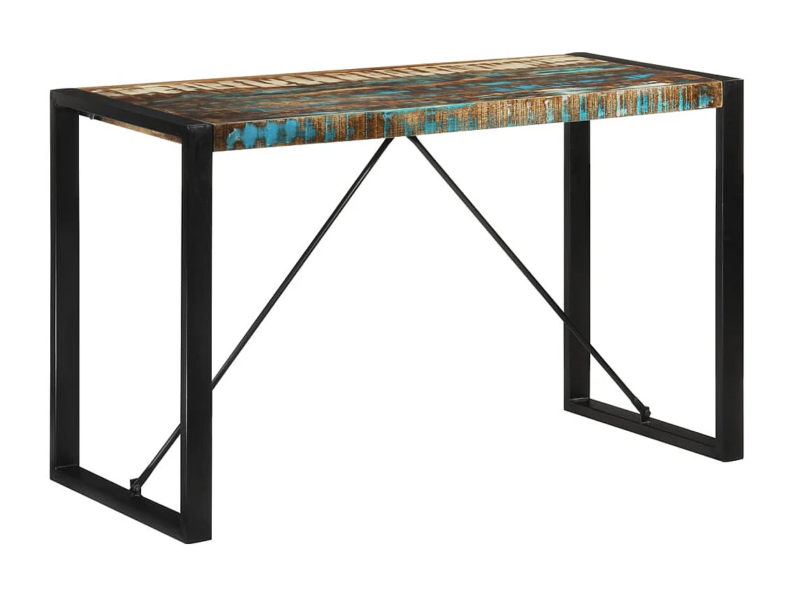 Mesa de comedor madera maciza reciclada 120x55x76 cm