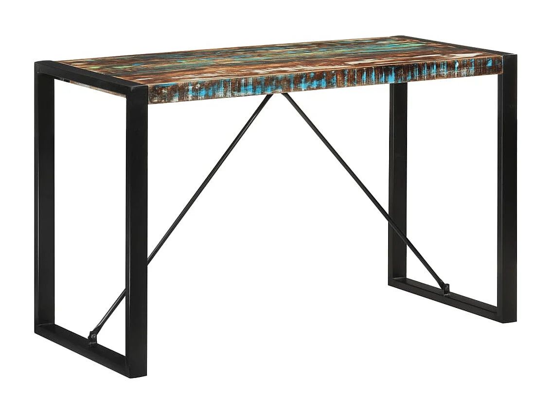 Mesa de comedor madera maciza reciclada 120x55x76 cm