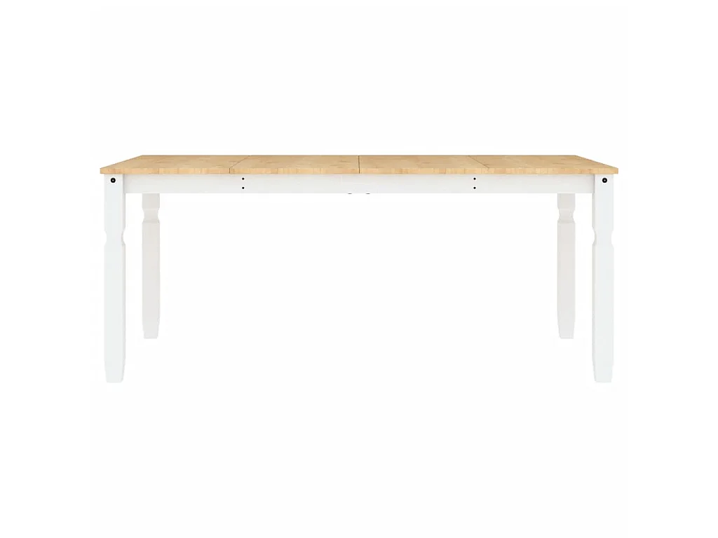 Table à manger Corona blanc 180x90x75 cm bois massif de pin