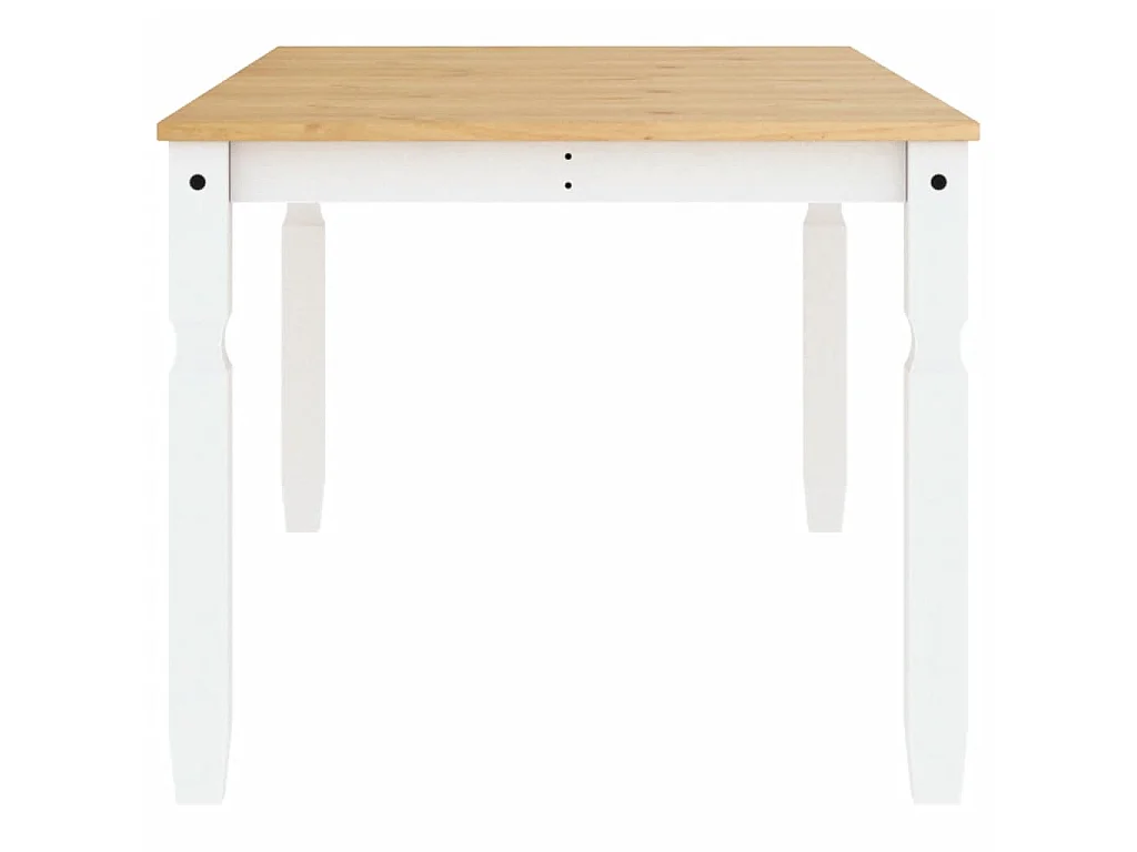 Table à manger Corona blanc 180x90x75 cm bois massif de pin