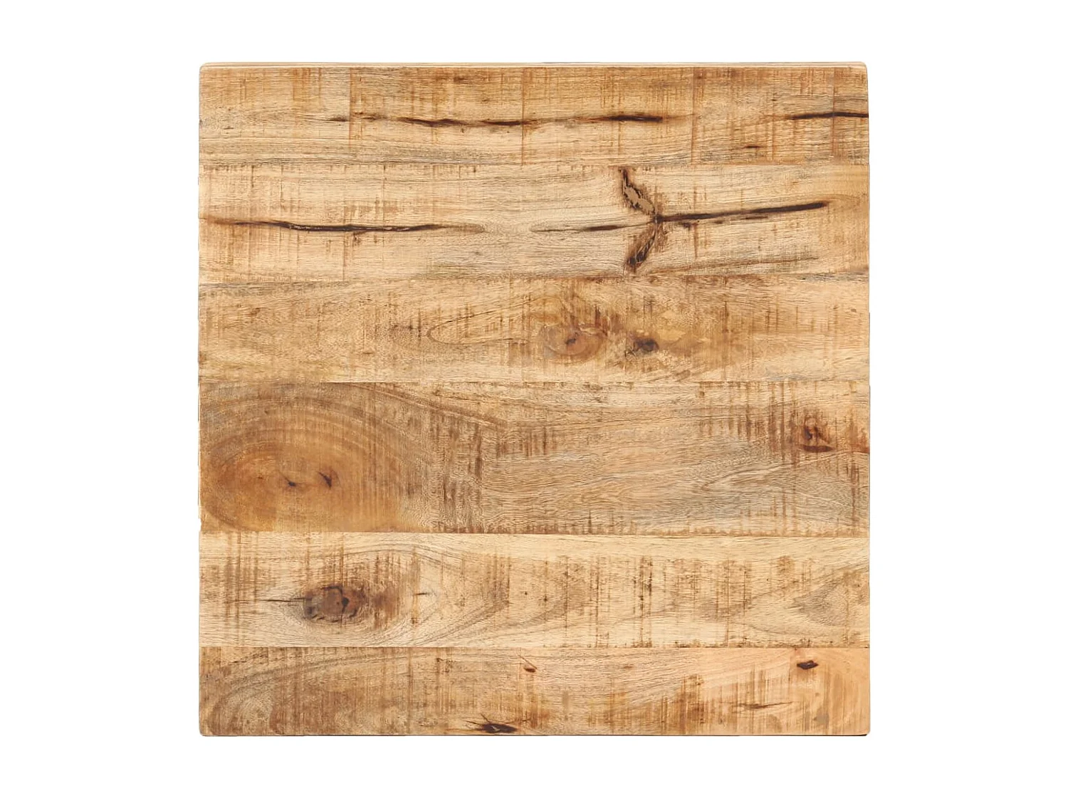 Tavolino da Bistrot Quadrato 50x50x75 cm Legno di Mango Grezzo