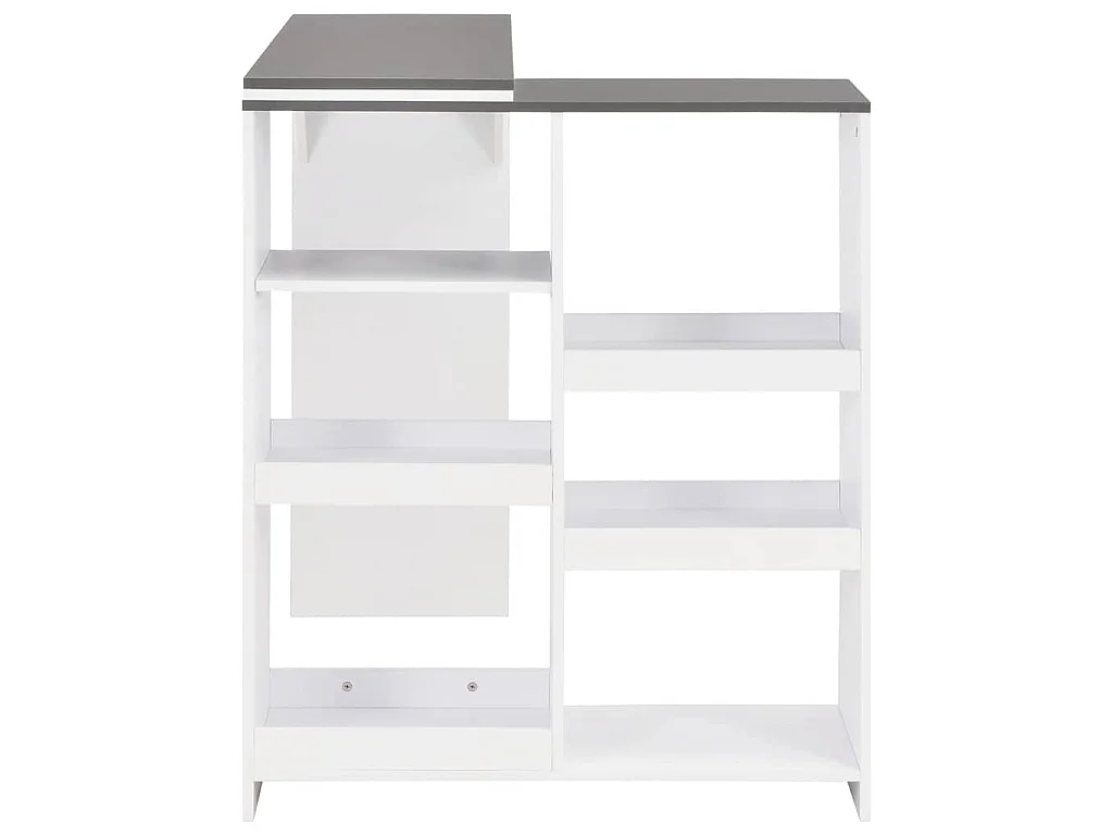 Bartisch mit Beweglichem Regal Weiß 138x39x110 cm