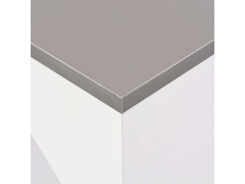 Bartisch mit Beweglichem Regal Weiß 138x39x110 cm