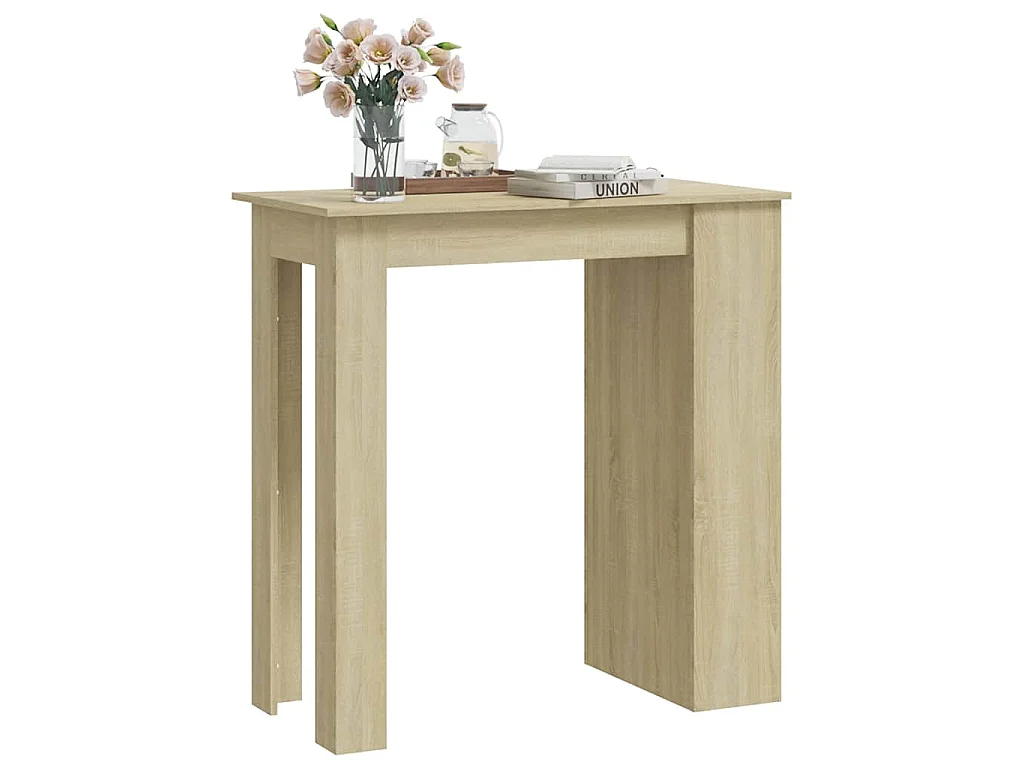 Table de bar avec rangement Chêne sonoma 102x50x103,5 cm