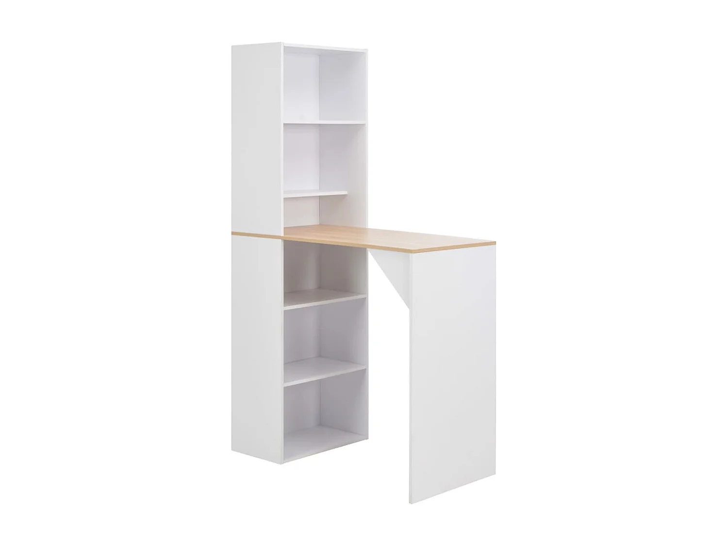 Table de bar avec armoire Blanc 115x59x200 cm