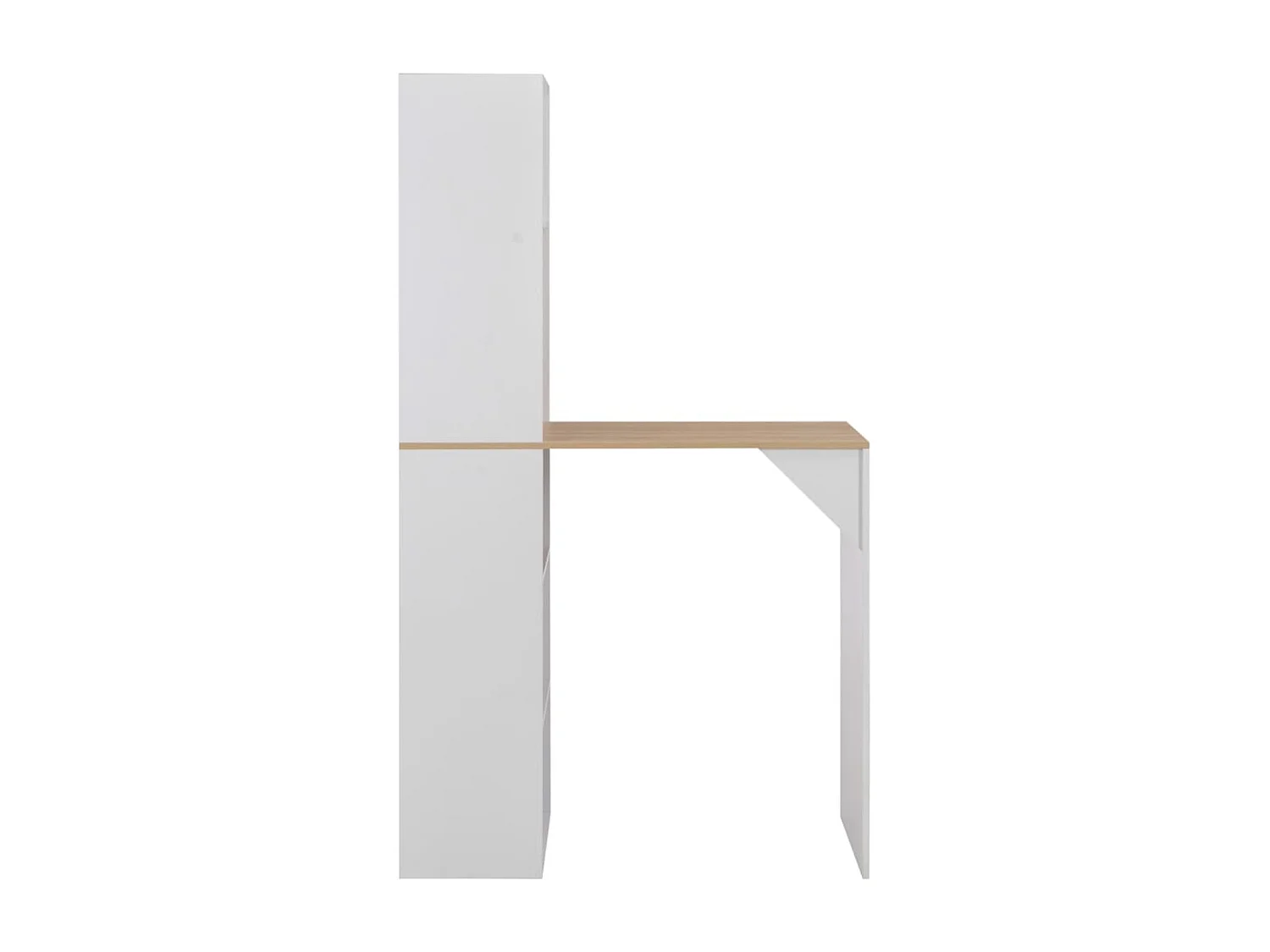 Table de bar avec armoire Blanc 115x59x200 cm