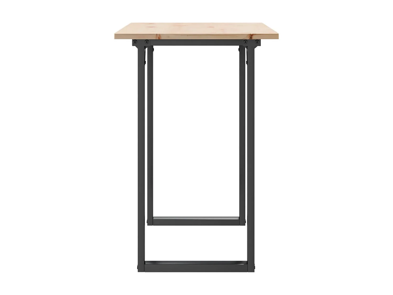 Table à manger cadre en O 100x50x75 cm bois de pin massif acier