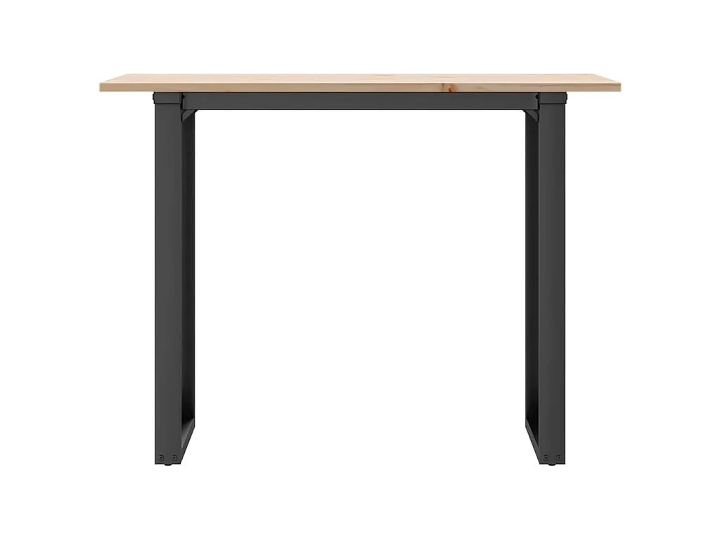 Eettafel O-frame 100x50x75 cm massief grenenhout en staal