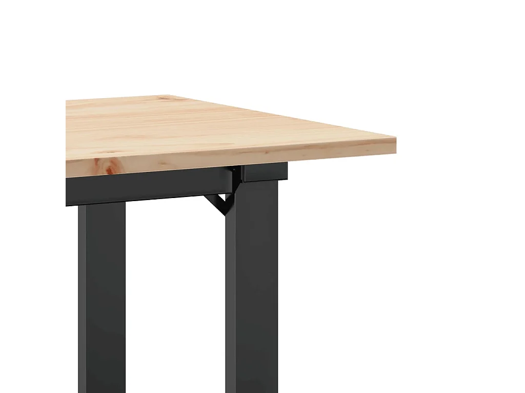 Eettafel O-frame 100x50x75 cm massief grenenhout en staal