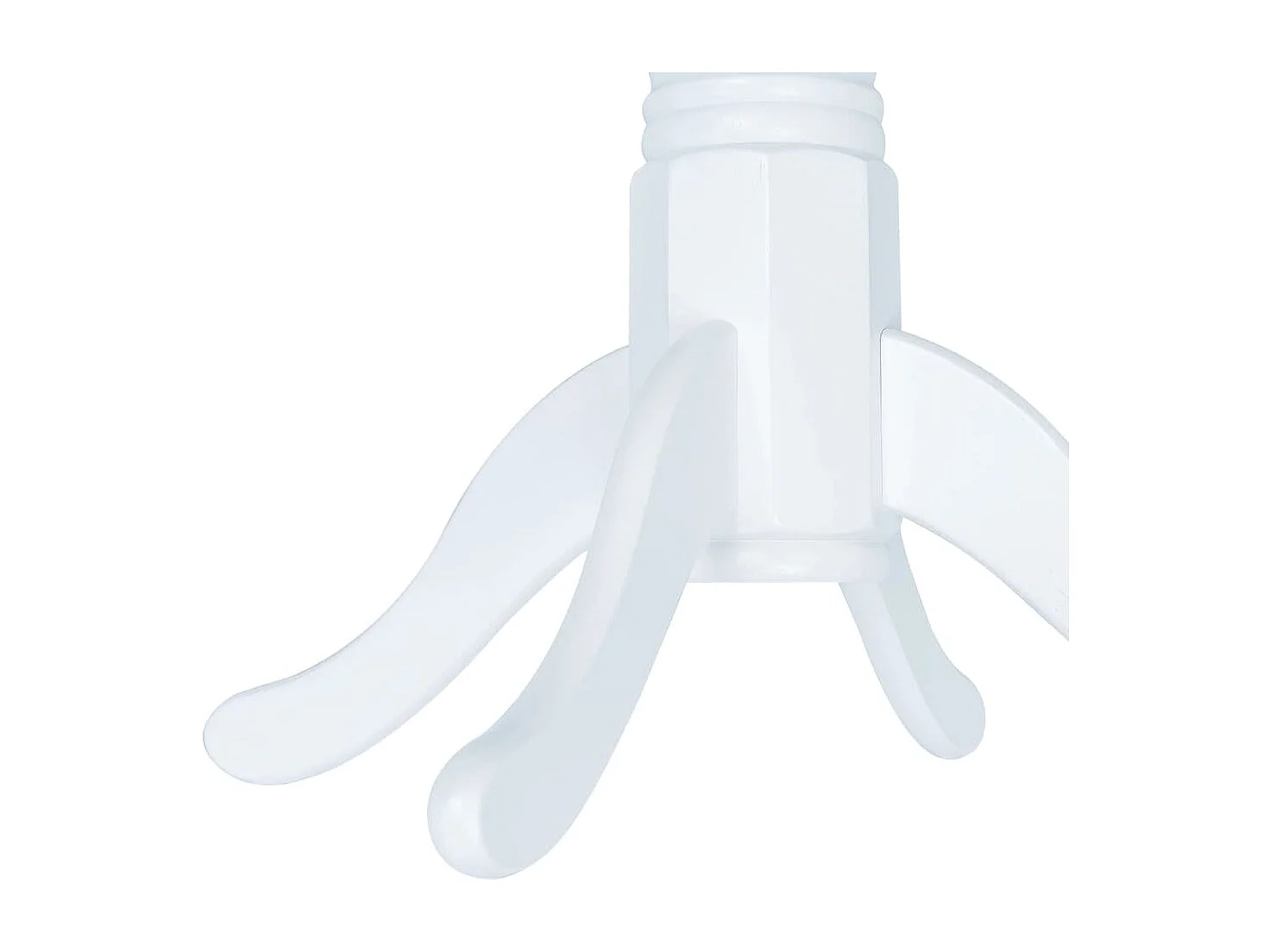 Esstisch Weiß 106 cm Massivholz Gummibaum