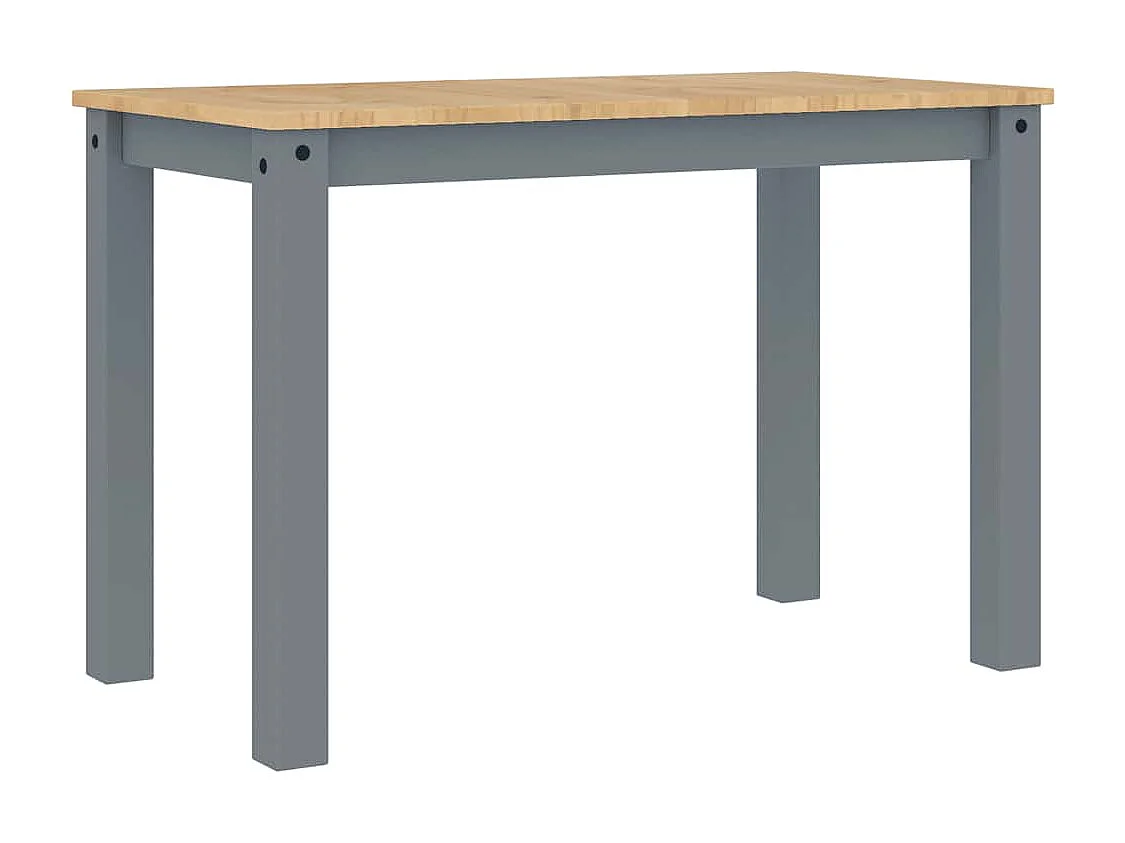 Tavolo da Pranzo Panama Grigio 112x60x75 cm Legno Massello Pino