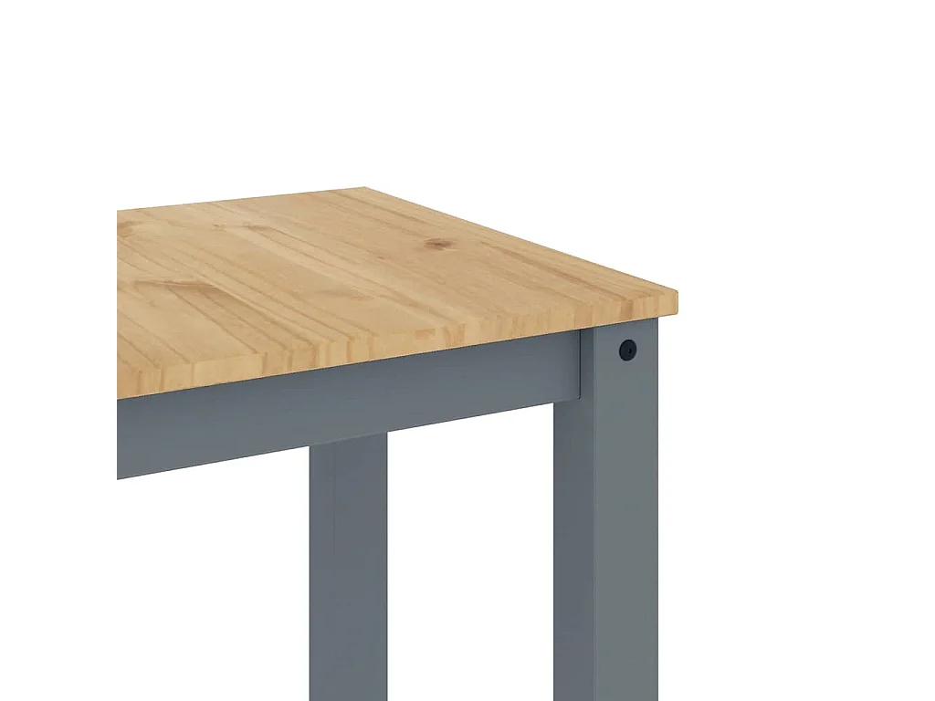 Table à manger PANAMA gris 112x60x75 cm bois massif de pin